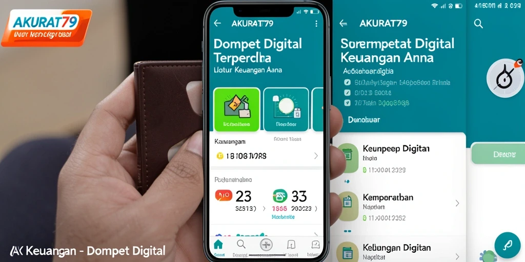 Tampilan antarmuka AKURAT79 menampilkan berbagai fungsi dompet digital dengan jelas dan mudah diakses.