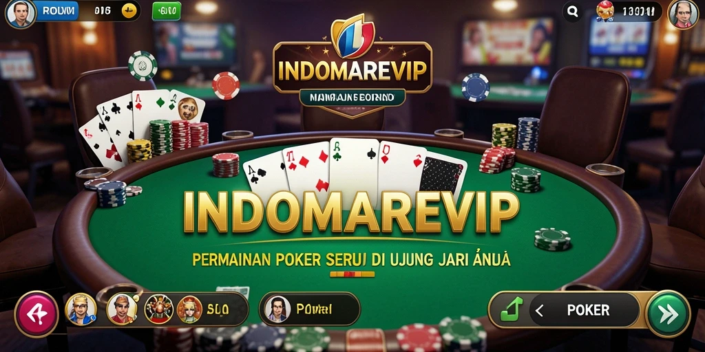 Tampilan antarmuka <strong>INDOMAREVIP</strong> yang memukau saat bermain Poker.