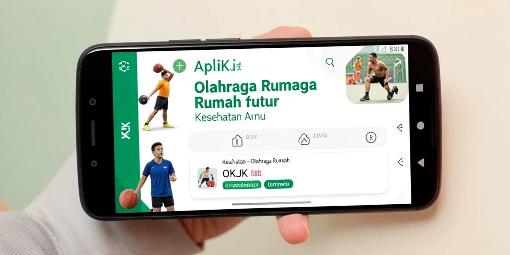 Antarmuka aplikasi OKJK yang mudah digunakan dengan berbagai pilihan olahraga.