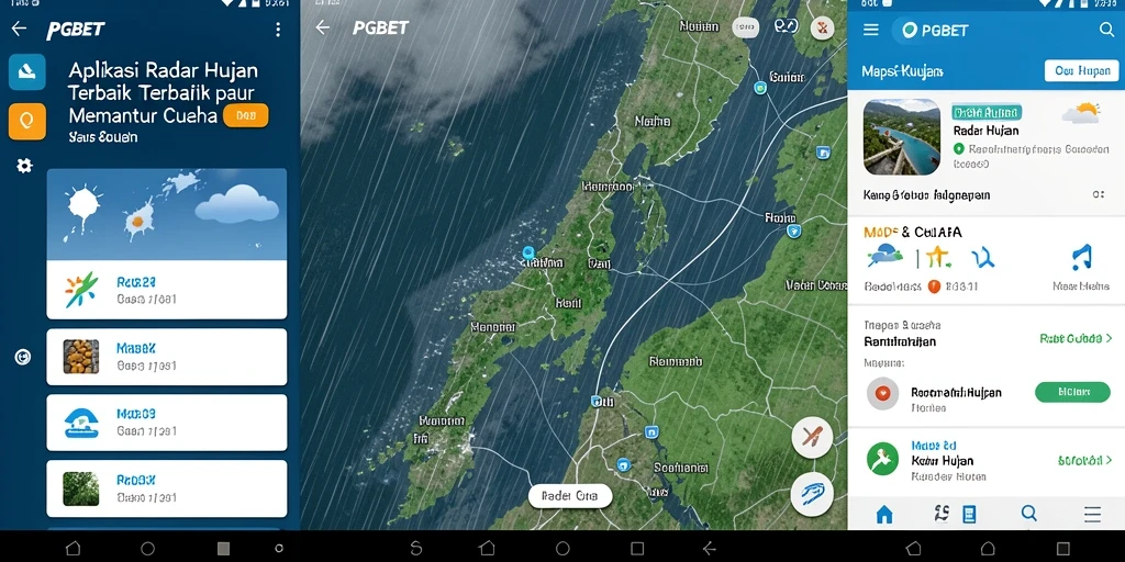 Antarmuka PGBET menampilkan radar hujan secara interaktif.