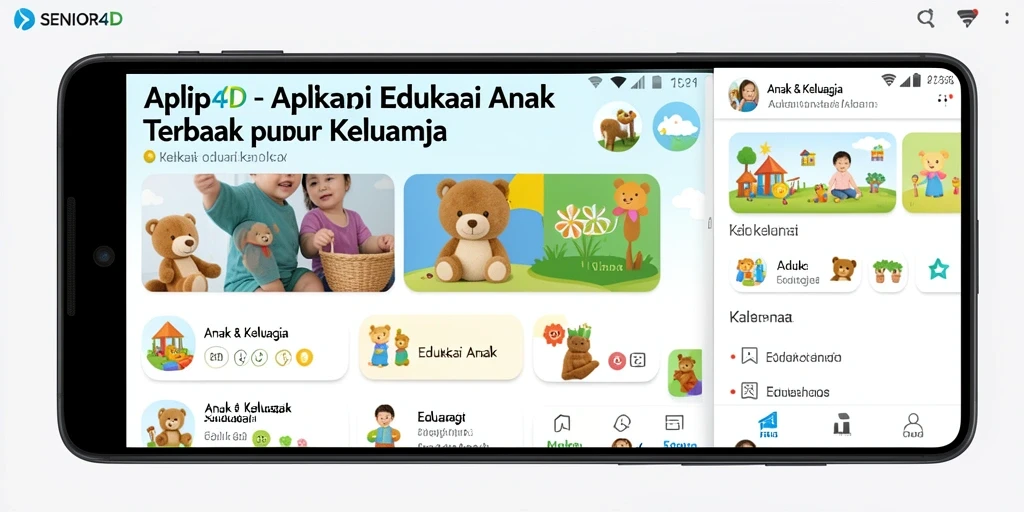 Tampilan antarmuka SENIOR4D yang menyenangkan dan interaktif.