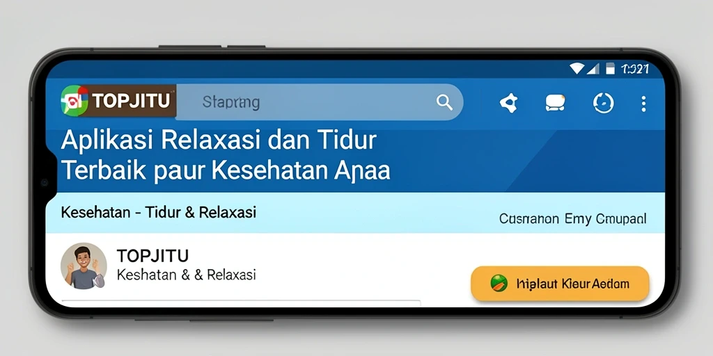 Tampilan antarmuka TOPJITU yang menenangkan dan mudah digunakan.