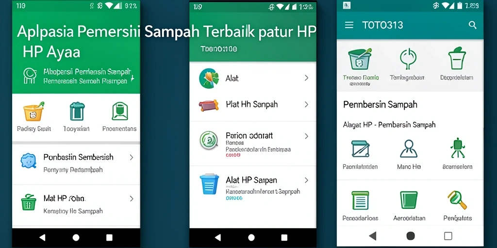 Antarmuka pengguna TOTO313 yang intuitif dengan fungsi Pembersih Sampah.
