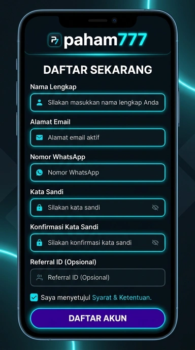 Registrasi Akun Baru paham777 dengan Mudah